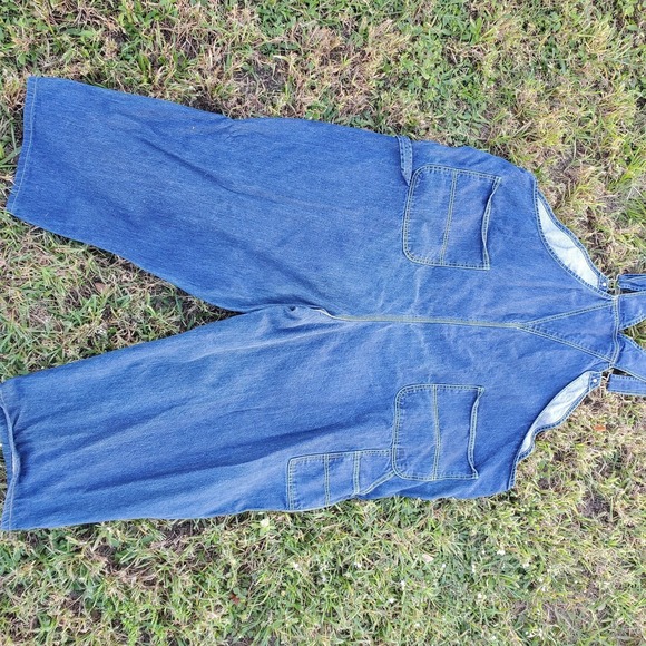 Boulder Creek Overalls Mens 60x38 Blue Denim Bib Carpenter Workwear Big Utility - Picture 7 of 10